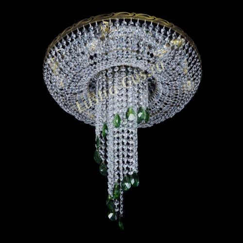 Люстра Диана №6 журавлик зеленая под бронзу  в Самаре Гусь Хрустальный