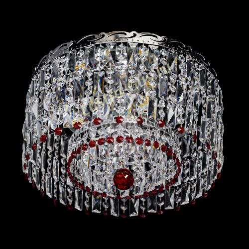 Люстра Диана Пластинка №3 красная в Самаре Гусь Хрустальный