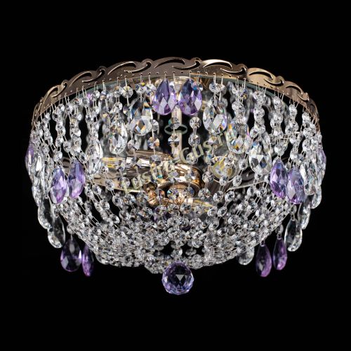 Люстра Диана журавлик фиолетовая в Самаре Гусь Хрустальный