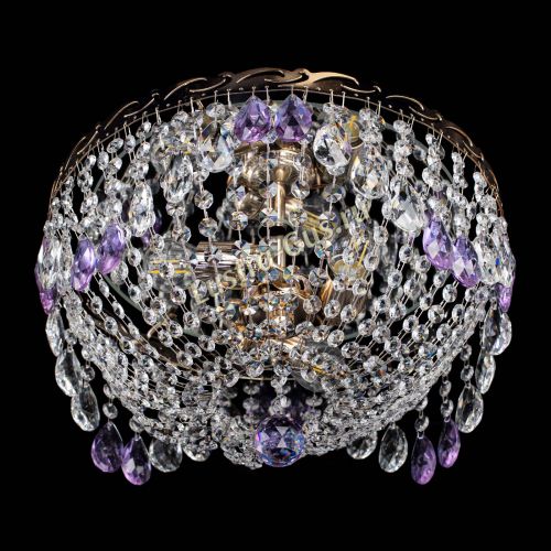 Люстра Диана журавлик фиолетовая в Самаре Гусь Хрустальный