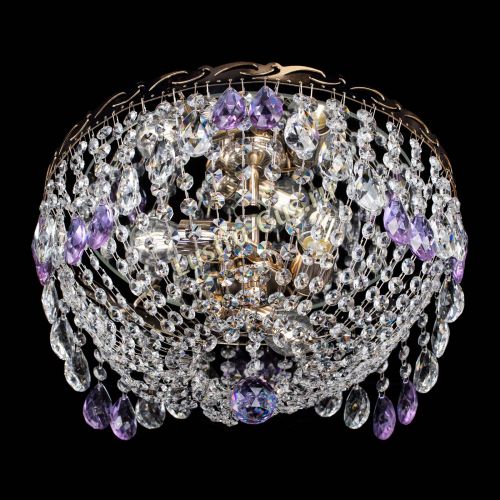 Люстра Диана журавлик фиолетовая в Самаре Гусь Хрустальный