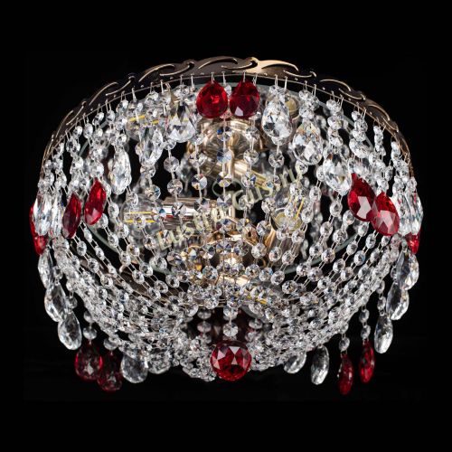 Люстра Диана журавлик красная в Самаре Гусь Хрустальный