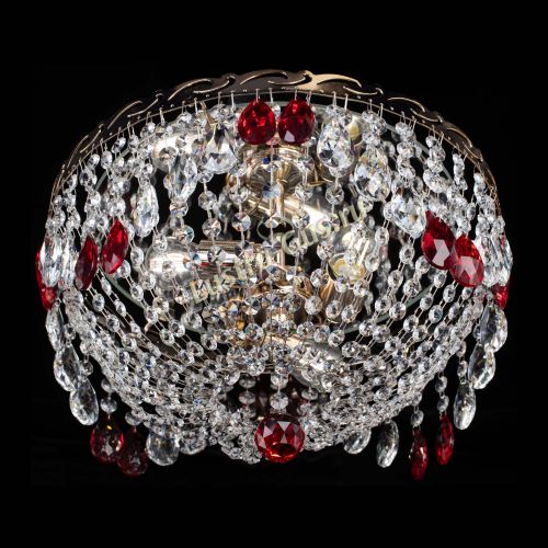 Люстра Диана журавлик красная в Самаре Гусь Хрустальный