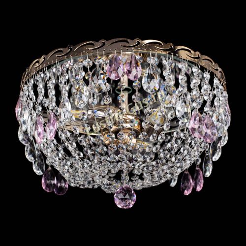 Люстра Диана журавлик розовая в Самаре Гусь Хрустальный