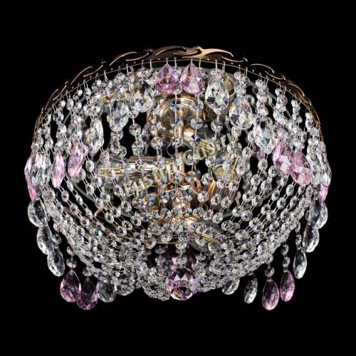 Люстра Диана журавлик розовая в Самаре Гусь Хрустальный