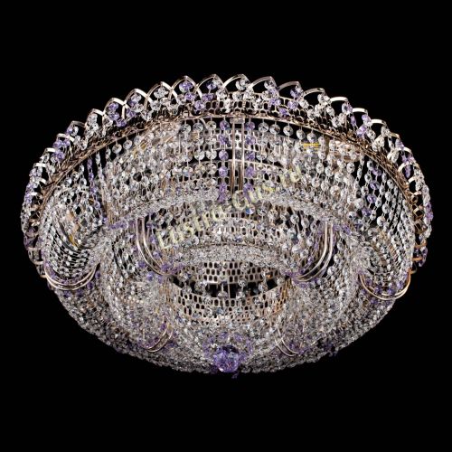 Люстра Двойное Кольцо Классика №6 фиолетовая в Самаре Гусь Хрустальный