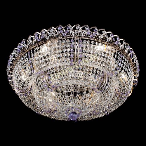 Люстра Двойное Кольцо Классика №6 фиолетовая в Самаре Гусь Хрустальный