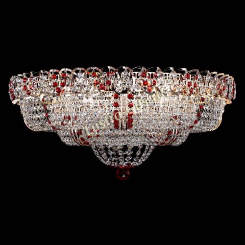 Люстра Двойное Кольцо Классика №6 красная в Самаре Гусь Хрустальный