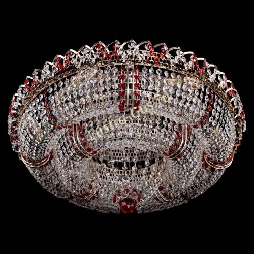 Люстра Двойное Кольцо Классика №6 красная в Самаре Гусь Хрустальный