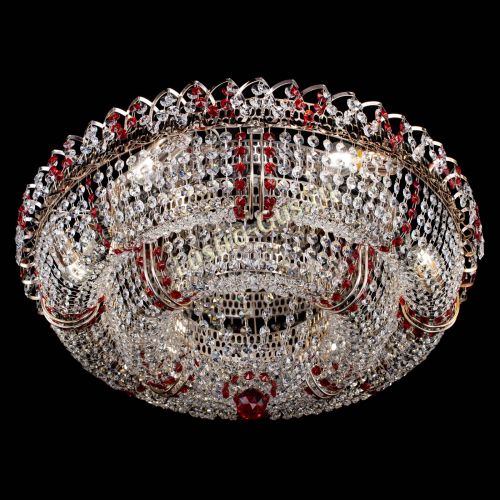 Люстра Двойное Кольцо Классика №6 красная в Самаре Гусь Хрустальный