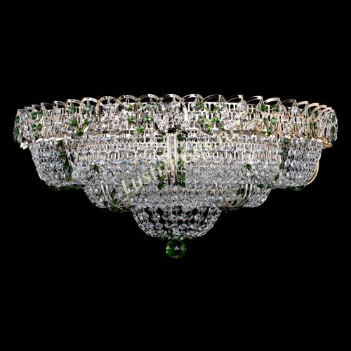 Люстра Двойное Кольцо Классика №6 зеленая в Самаре Гусь Хрустальный