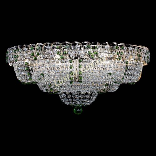 Люстра Двойное Кольцо Классика №6 зеленая в Самаре Гусь Хрустальный