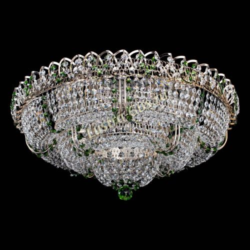 Люстра Двойное Кольцо Классика №6 зеленая в Самаре Гусь Хрустальный