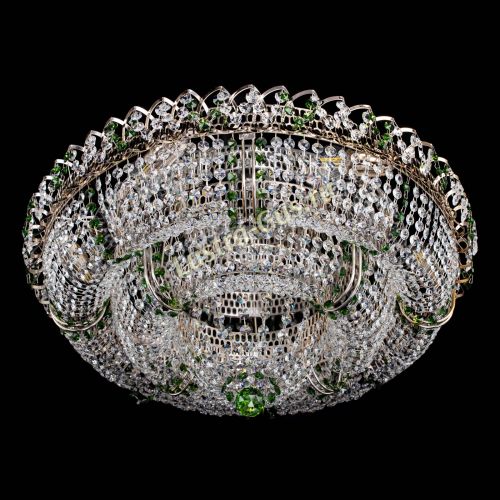 Люстра Двойное Кольцо Классика №6 зеленая в Самаре Гусь Хрустальный