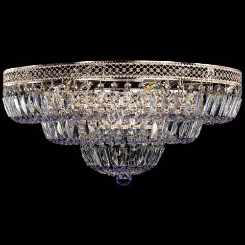 Люстра Двойное Кольцо Венеция фиолетовая в Самаре Гусь Хрустальный