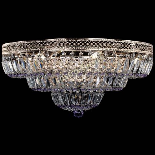 Люстра Двойное Кольцо Венеция фиолетовая в Самаре Гусь Хрустальный