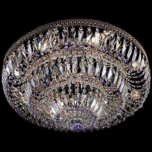 Люстра Двойное Кольцо Венеция фиолетовая в Самаре Гусь Хрустальный