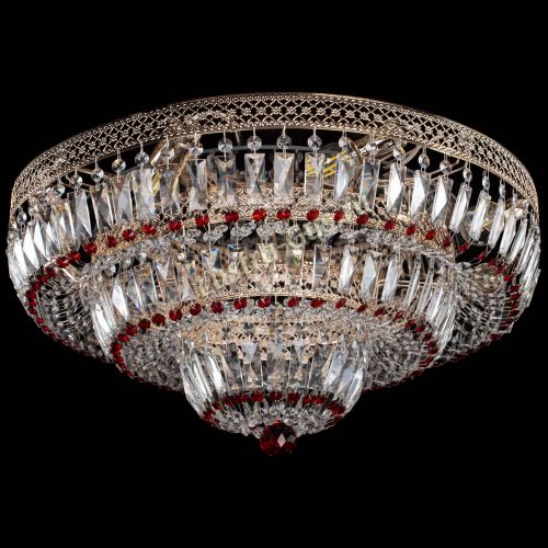 Люстра Двойное Кольцо Венеция красная в Самаре Гусь Хрустальный