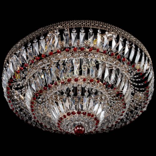 Люстра Двойное Кольцо Венеция красная в Самаре Гусь Хрустальный