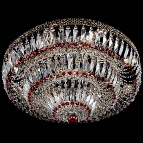 Люстра Двойное Кольцо Венеция красная в Самаре Гусь Хрустальный