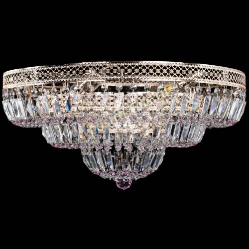 Люстра Двойное Кольцо Венеция розовая в Самаре Гусь Хрустальный