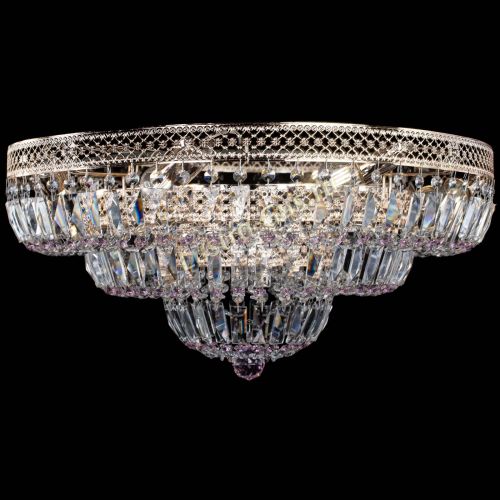 Люстра Двойное Кольцо Венеция розовая в Самаре Гусь Хрустальный