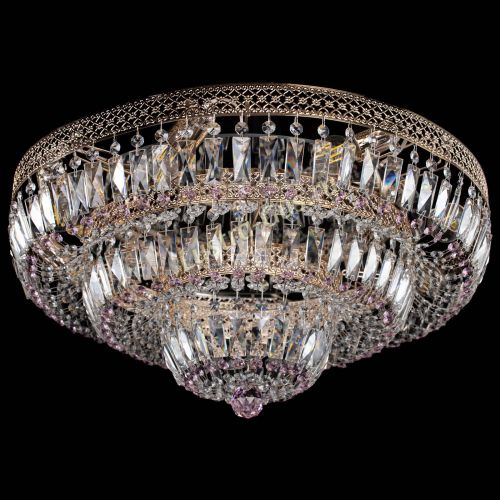 Люстра Двойное Кольцо Венеция розовая в Самаре Гусь Хрустальный