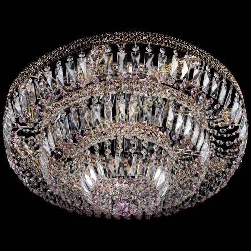 Люстра Двойное Кольцо Венеция розовая в Самаре Гусь Хрустальный