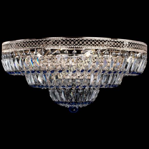 Люстра Двойное Кольцо Венеция синяя в Самаре Гусь Хрустальный