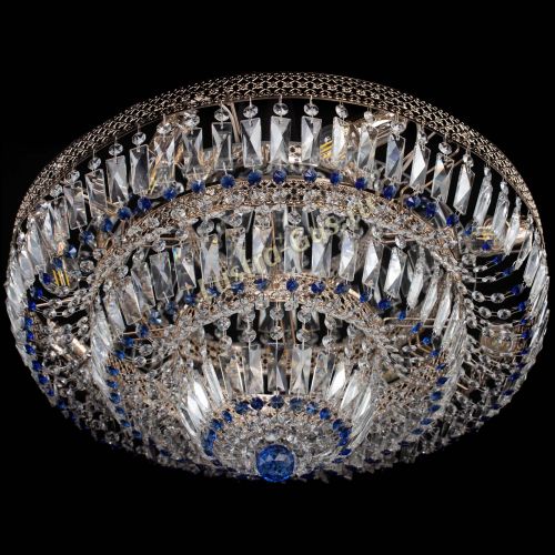 Люстра Двойное Кольцо Венеция синяя в Самаре Гусь Хрустальный