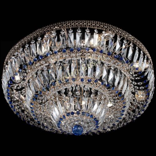 Люстра Двойное Кольцо Венеция синяя в Самаре Гусь Хрустальный