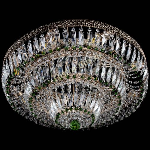 Люстра Двойное Кольцо Венеция зеленая в Самаре Гусь Хрустальный