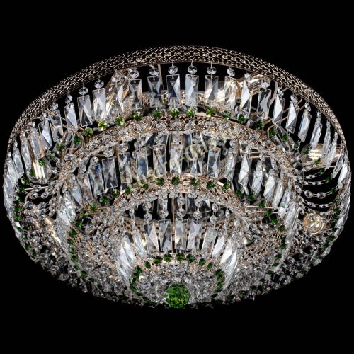 Люстра Двойное Кольцо Венеция зеленая в Самаре Гусь Хрустальный