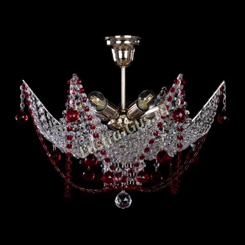 Люстра Элина №2 красная в Самаре Гусь Хрустальный