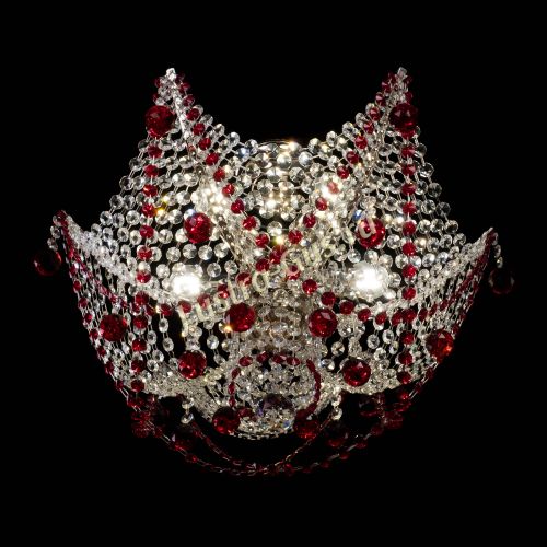 Люстра Элина №2 красная в Самаре Гусь Хрустальный