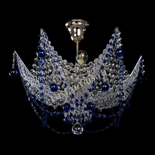 Люстра Элина №2 синяя в Самаре Гусь Хрустальный