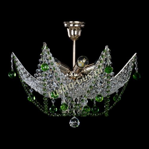 Люстра Элина №2 зеленая в Самаре Гусь Хрустальный