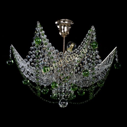 Люстра Элина №2 зеленая в Самаре Гусь Хрустальный
