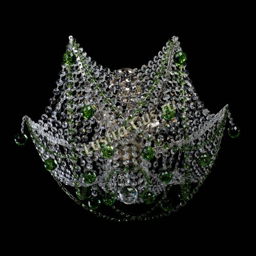 Люстра Элина №2 зеленая в Самаре Гусь Хрустальный