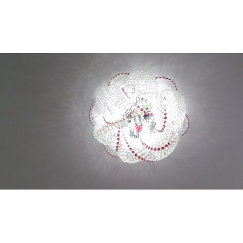 Люстра Есения красная в Самаре Гусь Хрустальный