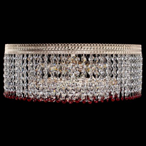 Люстра Флоренция капель оптикон красная в Самаре Гусь Хрустальный