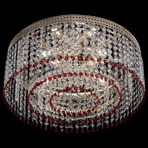 Люстра Флоренция капель оптикон красная в Самаре Гусь Хрустальный