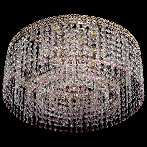 Люстра Флоренция капель оптикон розовая в Самаре Гусь Хрустальный