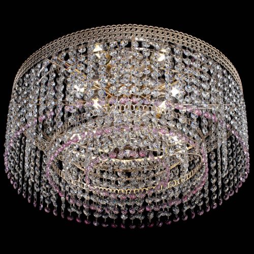 Люстра Флоренция капель оптикон розовая в Самаре Гусь Хрустальный