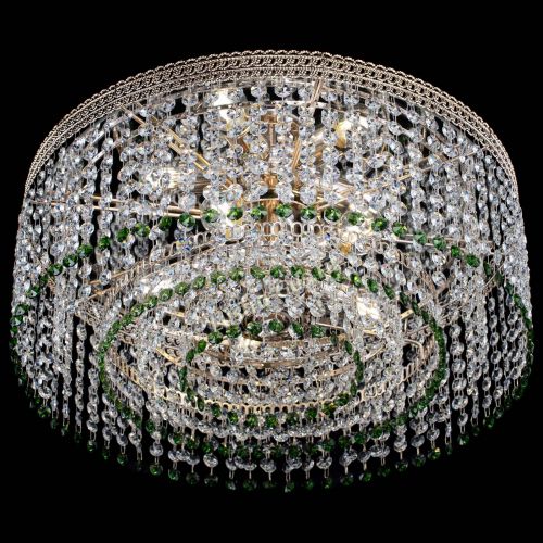 Люстра Флоренция капель оптикон зеленая в Самаре Гусь Хрустальный