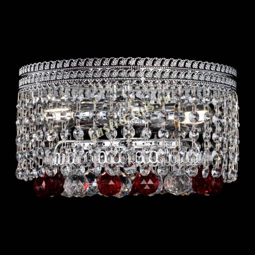 Люстра Флоренция шар №2 красная в Самаре Гусь Хрустальный