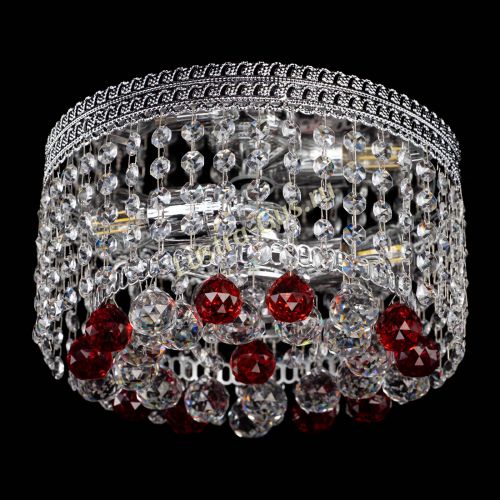 Люстра Флоренция шар №2 красная в Самаре Гусь Хрустальный