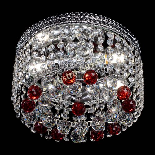 Люстра Флоренция шар №2 красная в Самаре Гусь Хрустальный