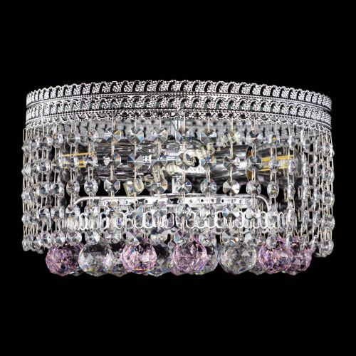 Люстра Флоренция шар №2 розовая в Самаре Гусь Хрустальный