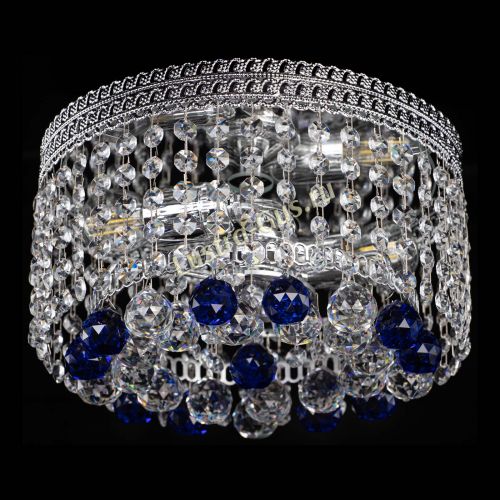 Люстра Флоренция шар №2 синяя в Самаре Гусь Хрустальный